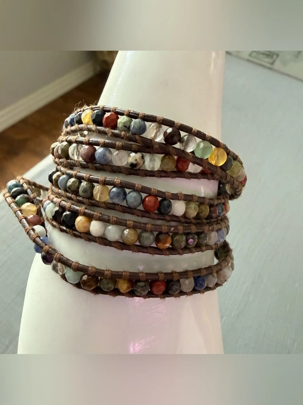 Chan Luu Multi-Color Stone Beaded Wrap Bracelet